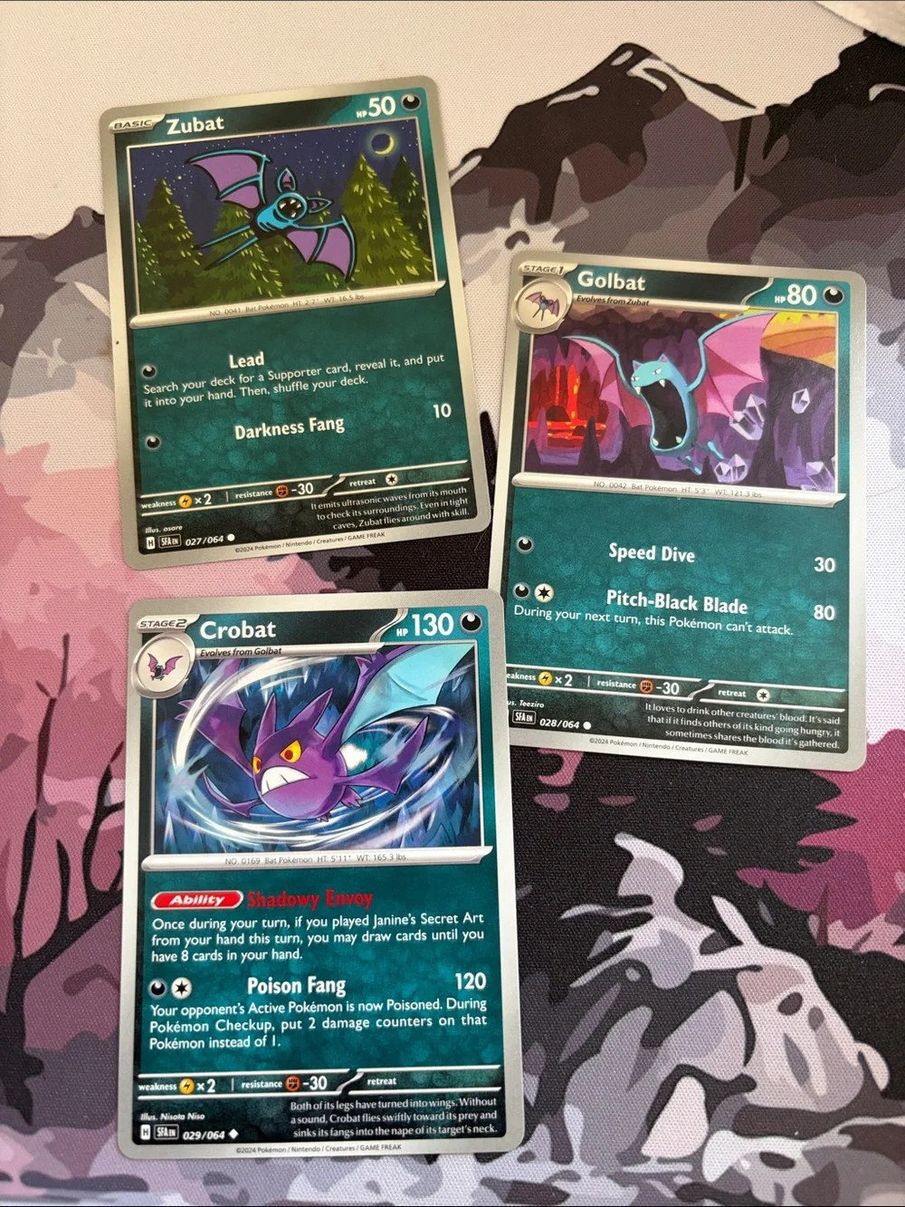 Zubat, Golbat & Crobat Evolution Lot | Shrouded Fable | ✨5/$25✨